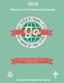 2016 Minutes of the General Assembly Cumberland Presbyterian Church