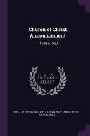 Church of Christ Announcement: Yr.1897-1900