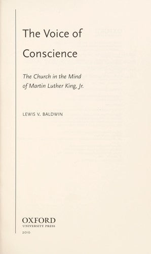 Voice of Conscience: The Church in the Mind of Martin Luther King, Jr.