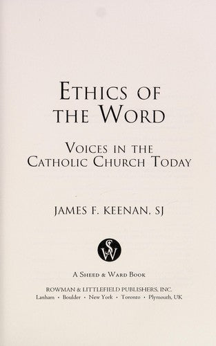 Ethics of the Word: Voices in the Catholic Church Today