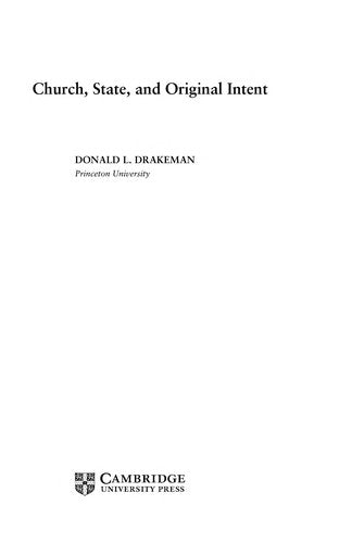 Church, State, and Original Intent